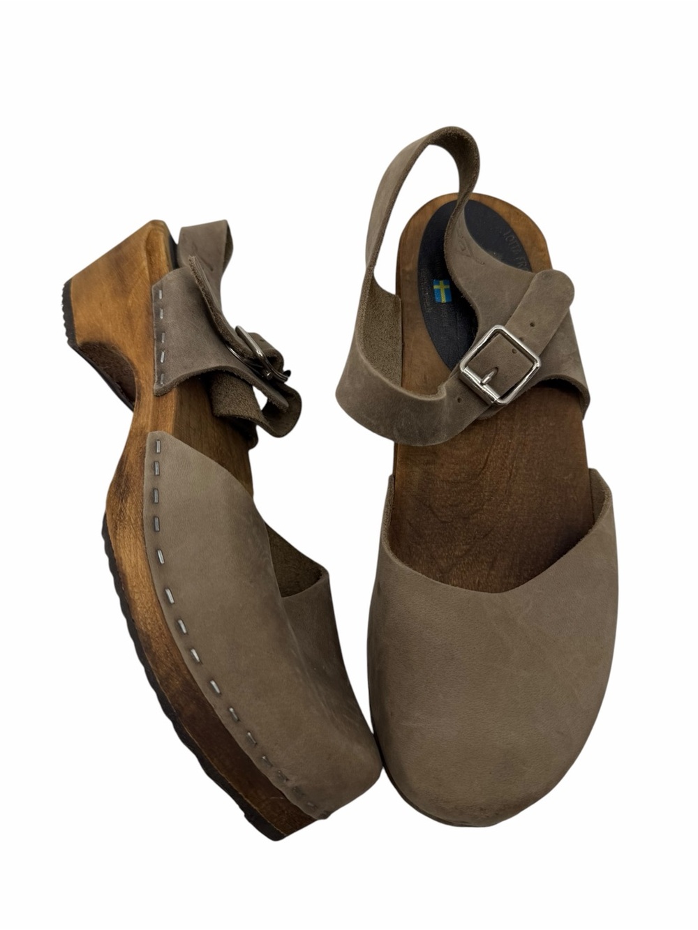 Lotta From Stockholm 38 Size 8 Tan Swedish Clogs
